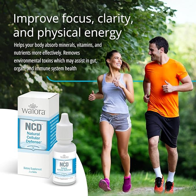 Waiora Natural Cellular Defense (NCD) Liquid Zeolite Drops, Clinoptilolite for Men & Women - Supplement for Immune, Healthy Gut Support, Cleanse, pH Balance (0.5oz Bottle, 4 Ct – 360 serv)