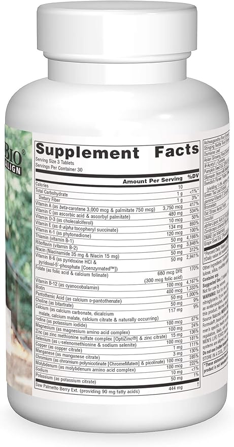 Source Naturals Men's Life Force Multiple Daily Multivitamin & Immune Health Supplement - 13 Essential Vitamins, Nutrients & Minerals - 180 Tablets