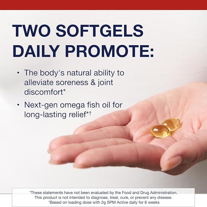 Metagenics SPM Active - Specialized Pro Resolving Mediators for Joint Comfort, Tissue Health & Minor Discomfort Relief* - Non-GMO - Gluten Free - 120 Softgels