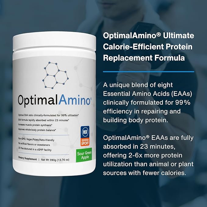 Amino Acid Powder | 99% Utilized Essential Amino Acid (EAA) Supplement | Pre/Post Workout & Muscle Recovery | NSF for Sport Certified | Sour Green Apple Flavor