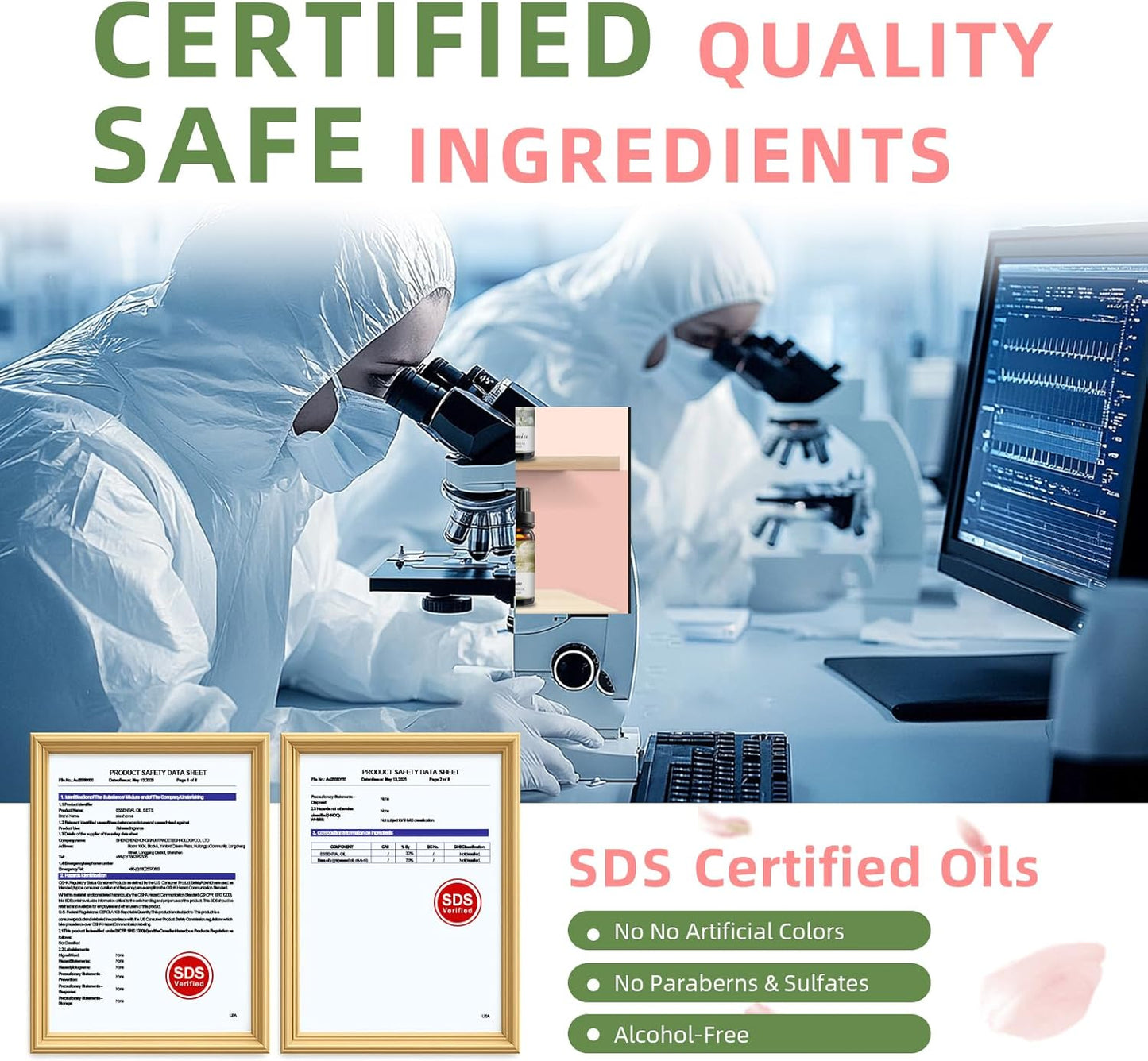 Essential Oils Set for Women | 8x10ml Lady Floral Essential Oils for Diffusers, Home Fragrance, Perfume Making & Massage | Rose, Jasmine, Gardenia, Lily, Lilac, Freesia, Ylang Ylang, Tuberose