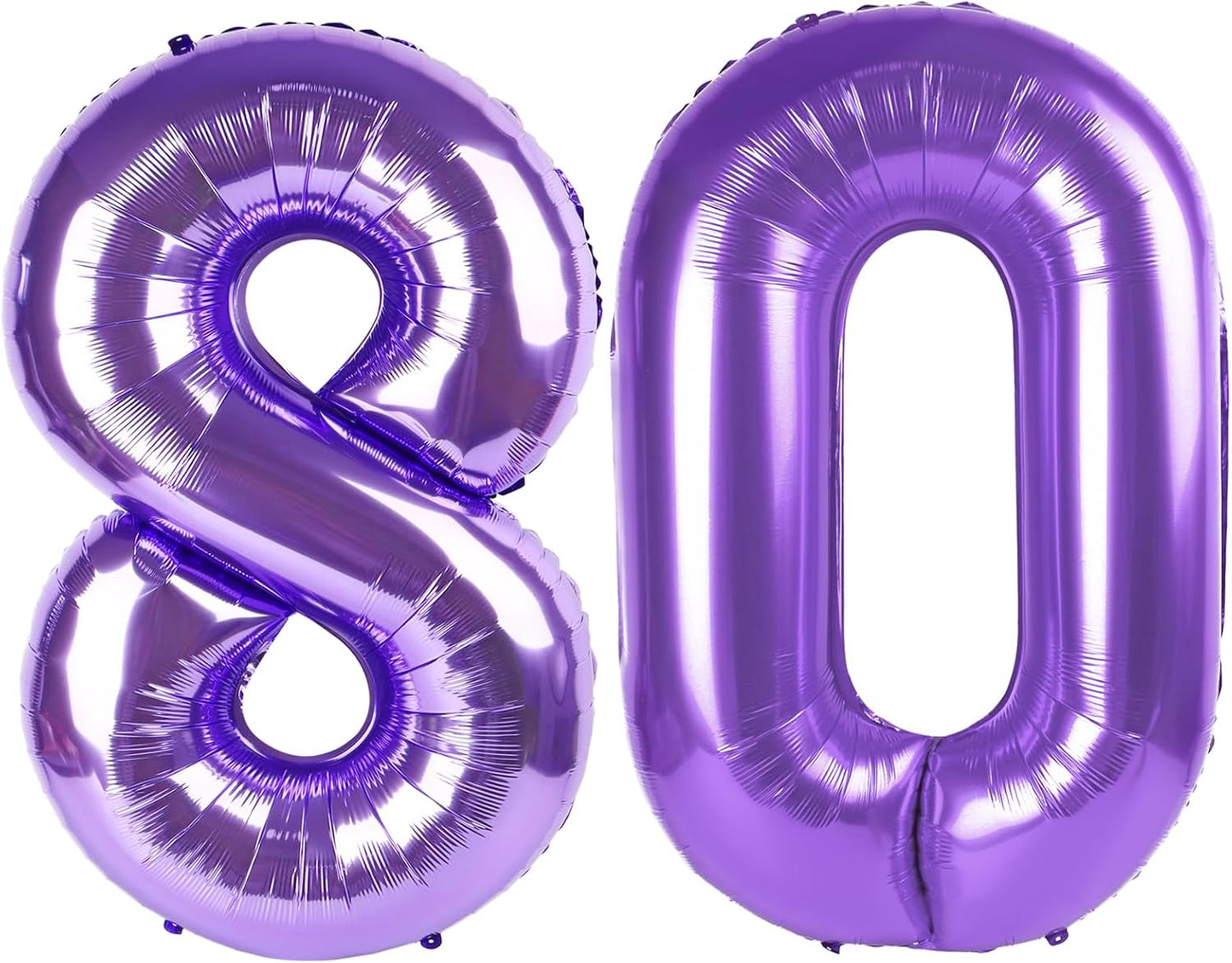 Purple 80 Number Balloon