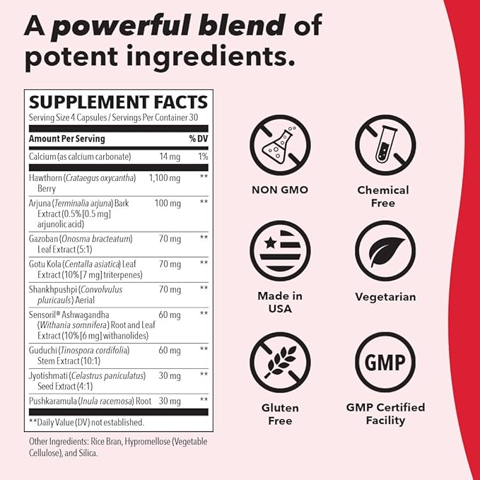 LifeSeasons B/P Stabili-T - Blood Pressure Support - Vitamin Supplement for Healthy Heart & Circulation - Ashwagandha, Arjuna & Hawthorn Berry - 240 Capsules