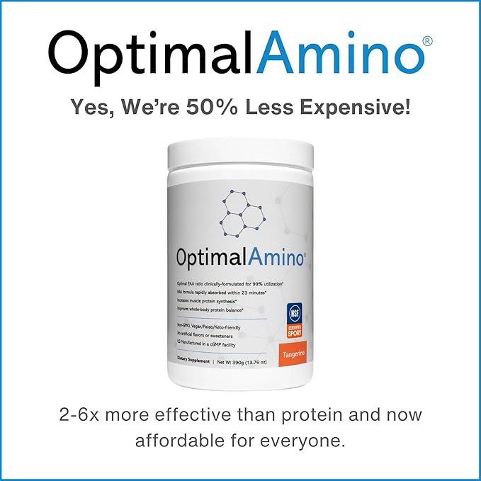 Amino Acid Powder | 99% Utilized Essential Amino Acid (EAA) Supplement | Pre/Post Workout & Muscle Recovery | NSF for Sport Certified | Tangerine Flavor