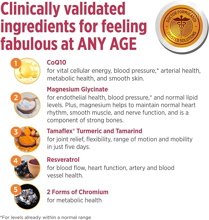 DOCTORS' PREFERRED Daily5 Multivitamin for Women and Men, Clinically Validated Ingredients, Heart, Joints, Circulation, 90 Vegan Capsules