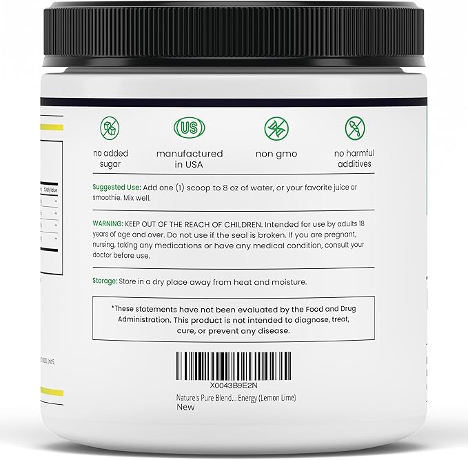 Nature's Pure Blend Liquid Nitric Oxide Supplements for Men – L-Arginine Powder – Nitric Oxide Booster & Circulation Supplement – Blood Flow Support, L Arginine and L Citrulline – 5000 MG