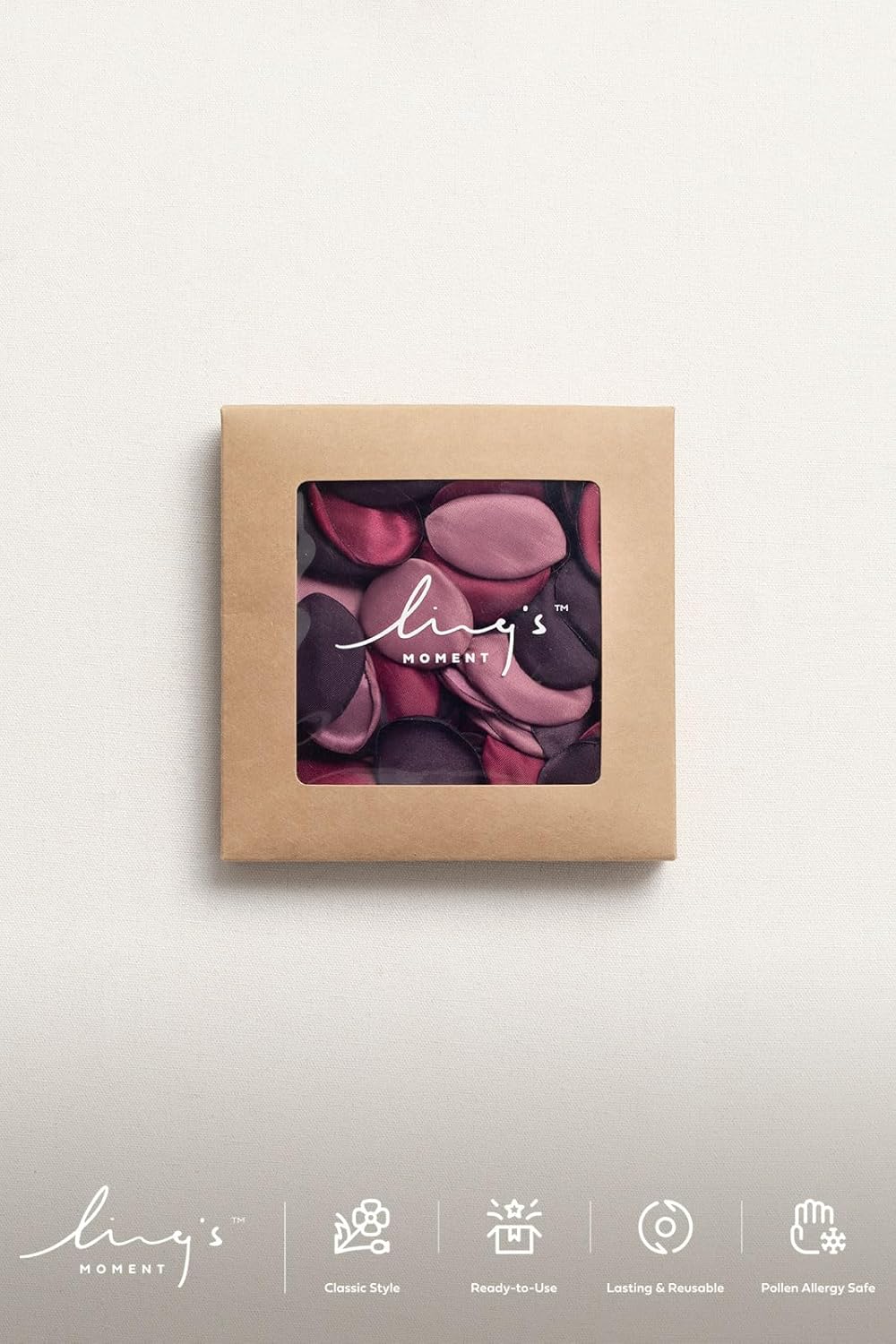 Ling's Moment Rose Petals, Silk Flower Petals for Wedding/Aisle/Flower Girl Baskets/Table Centerpiece Décor,etc.Deep Purple 200pcs