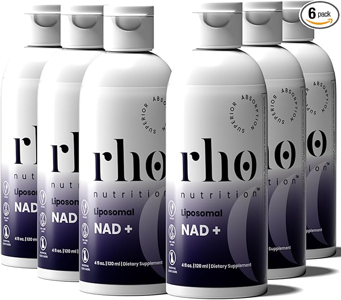 Liposomal NAD+ – Liquid Supplement Designed to Help Support Absorption – Active Form of NAD+ Helps Support Normal Cellular Health, Healthy Aging, Energy Metabolism & Vitality – 6 Pack