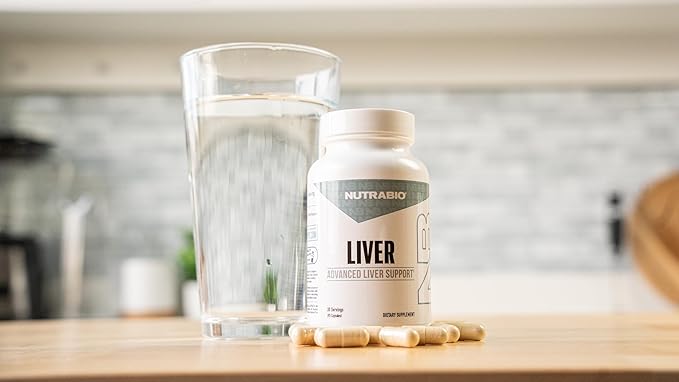 NutraBio Liver Supplement- Advanced Liver Support with Antioxidants, Milk Thistle Liver Detox, Glutathione, Tudca- Promotes Liver Cleanse Detox and Repair- 90 Capsules