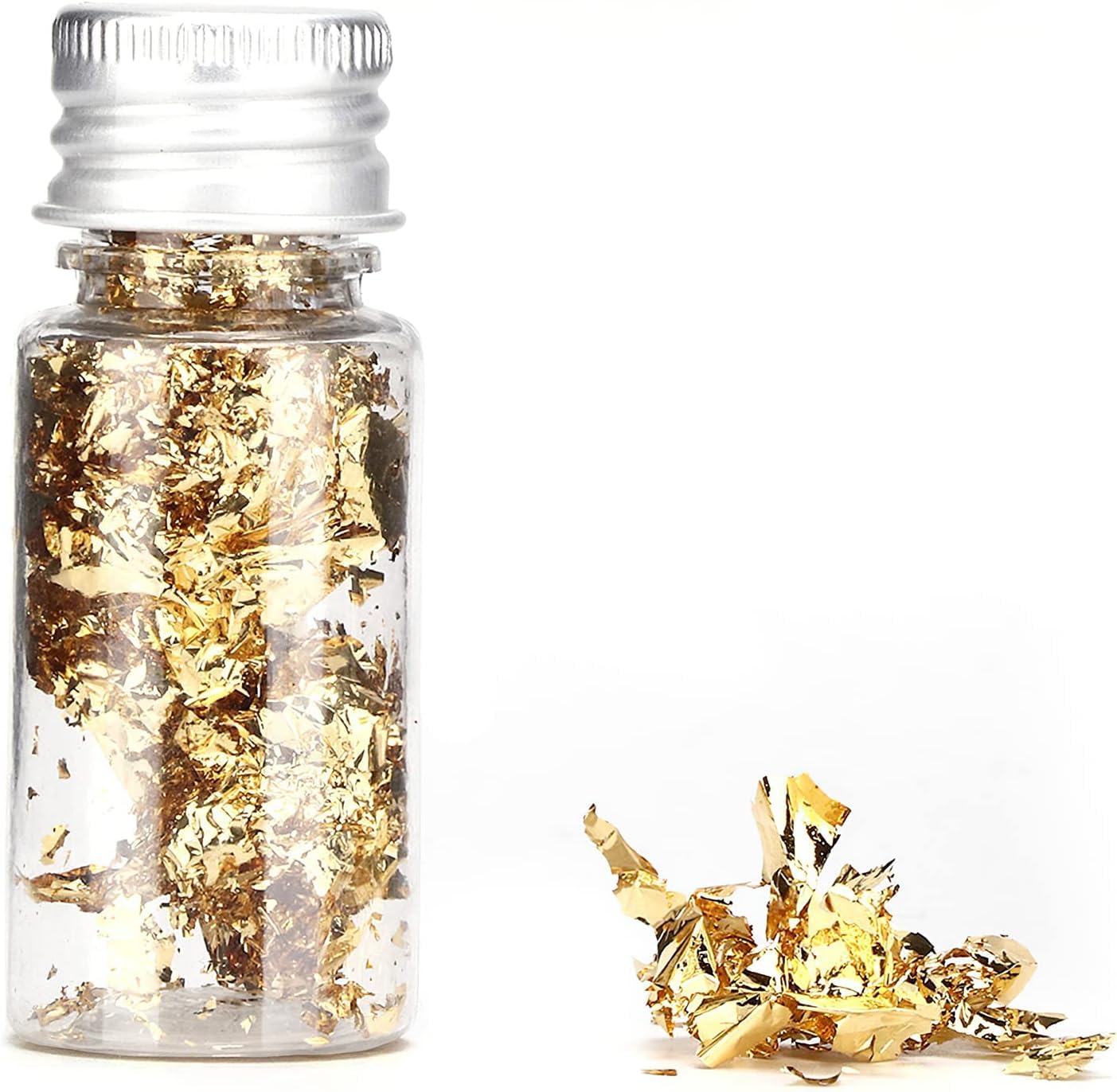 Edible Gold Leaf, Gold Leaf Cake Decoration Gold Flakes Food Gold Foil Decoration Baking Gold Foil Decor Chocolates Decor Gold Leaf Sheets for Cooking Dessert Decoration Crafts Makeup (4Pcs)