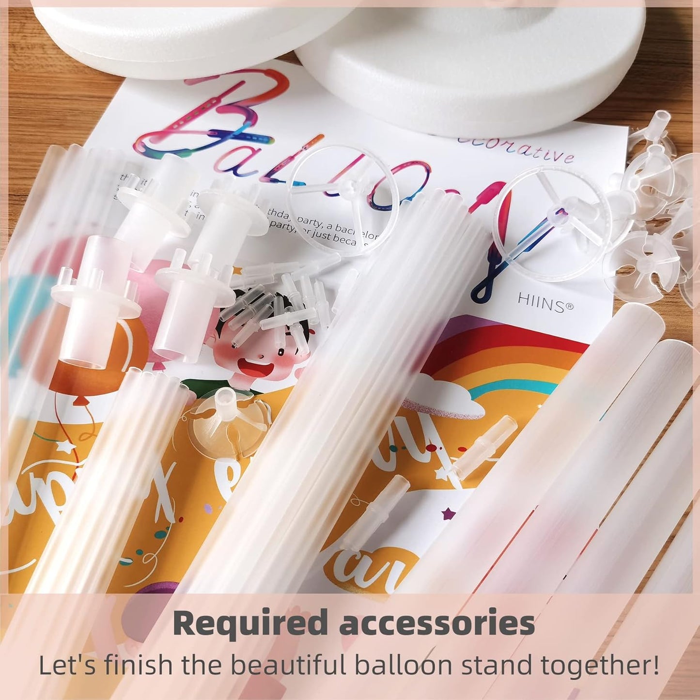 Balloon Column Kit Set of 2 With Balloons Included - Balloon Tower with Stand, Base, and Pole,Backdrop Decoration for Wedding, Baby Shower, Birthday Party, or Bachelorette Parties (Gold Blue white)