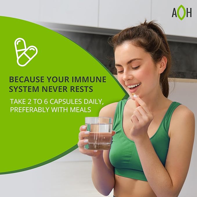 Immuneheal – Adaptogen, Immune System Booster Supplement with Schisandra Chinensis, Ginseng and Mushroom Extract (10000 Capsules)