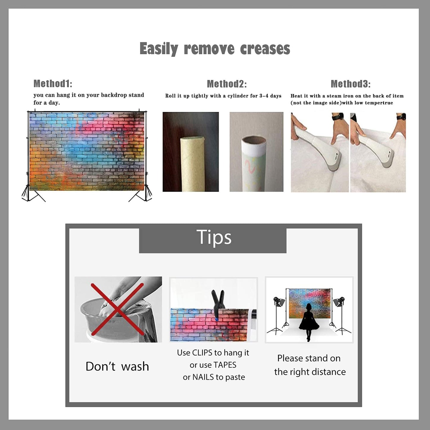 Colorful Graffiti Brick Wall Backdrop 8x8ft – Urban Street Art Background for Photography, Hip Hop Party, Graffiti Theme Event, Studio Wall Decor, Vinyl Photo Booth Banner 081