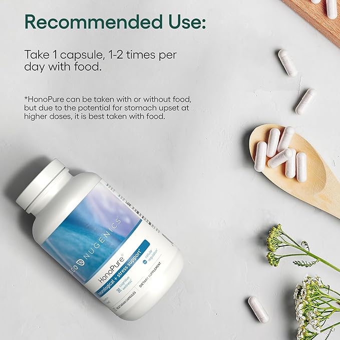 ecoNugenics Brain Health Supplement Bundle – PectaSol Modified Citrus Pectin Fiber + HonoPure Magnolia Bark Extract — Nootropic Pack for Sleep, Stress Relief, Cognitive Function, GABA Support