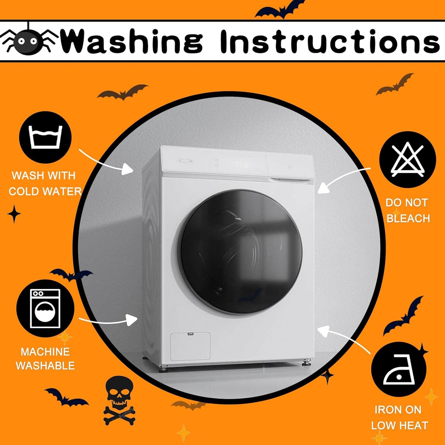 Hiasan Pumpkin Orange Square Tablecloth - Waterproof and Spillproof Restaurant Washable Polyester Table Cloth for Dining Room, 54 x 54 Inch