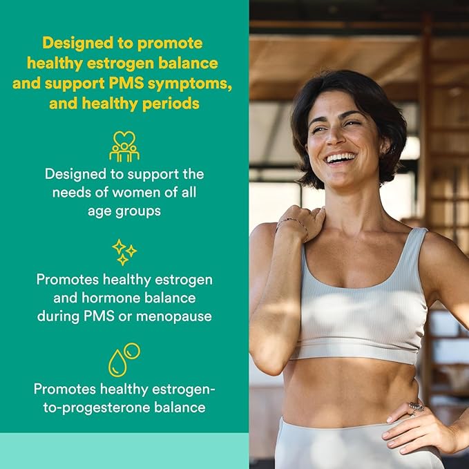 WomenSense EstroSense by Natural Factors, Natural Supplement to Support Estrogen and Hormone Balance During PMS or Menopause, Vegan, Non-GMO, 60 Capsules