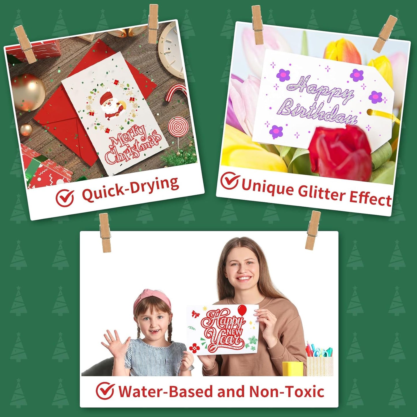 FUMILE 12 Colors Double Line Outline Markers,Glitter Markers for Kid Teens,Self Outline Metallic Markers for Art Supplies,Metallic Glitter Pen Set for Teen Girl.