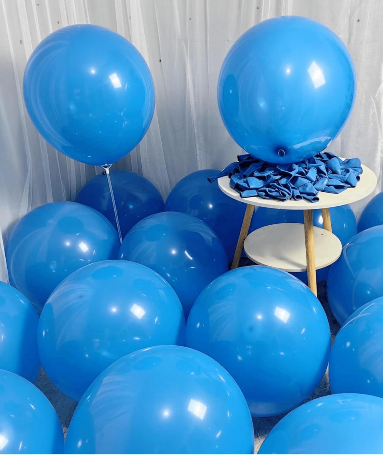 90 Pack Blue Balloons 18 Inch Blue Latex Big Balloons for Party Decorations and Events