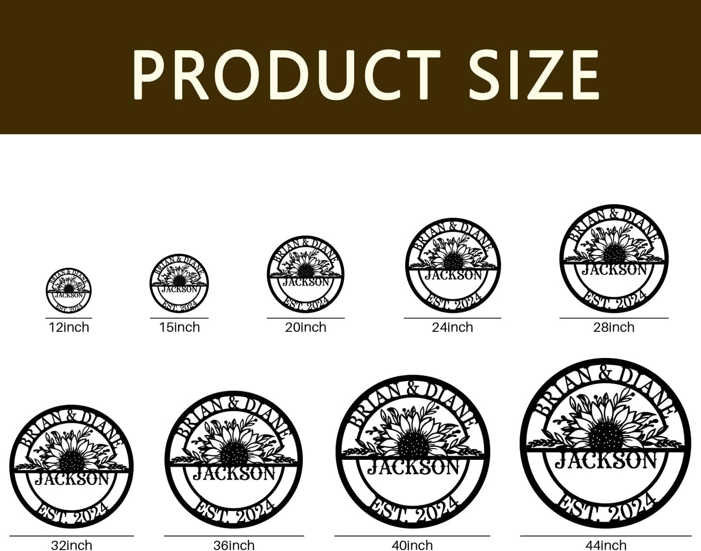 Custom Metal Sign – Personalized Wedding Sign, Last Name Established Sign, Family Name Sign, Perfect Anniversary Couple Gift