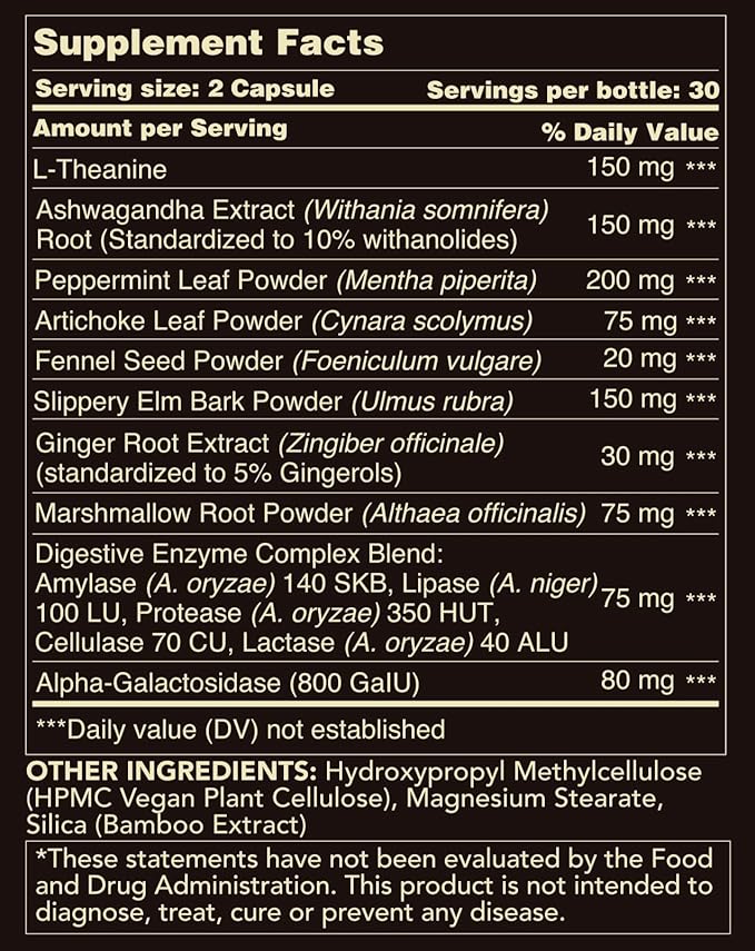 Happitum™: Physician Formulated & Physician Recommended Gut Calming Supplement for Discomfort, Bloating, and Stress