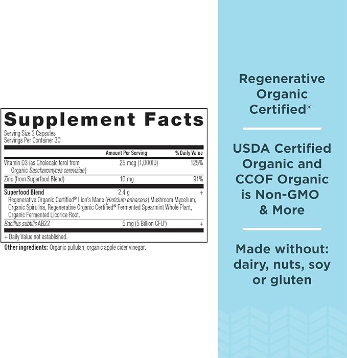 Ancient Nutrition Gut Health Supplement, Regenerative Organic Certified Leaky Gut Capsules, Formulated with Lion’s Mane, Fermented Licorice Root and Spearmint, Gluten Free, Paleo and Keto Friendly, 90