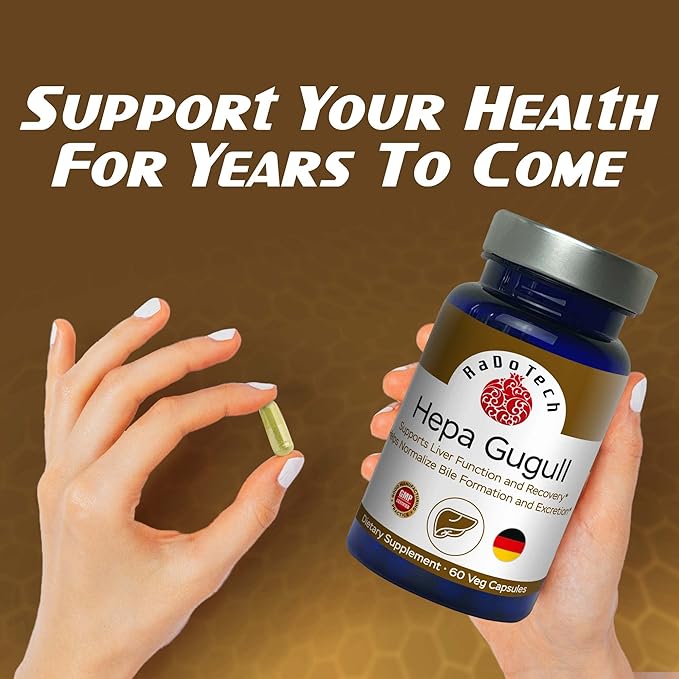 Hepa Gugull Liver Supplement for Much-Needed Liver Detox, Natural Liver Support Essential with Guggul Resin, Milk Thistle Powder and More, Promotes Overall Well-Being (60 Count (Pack of 1))