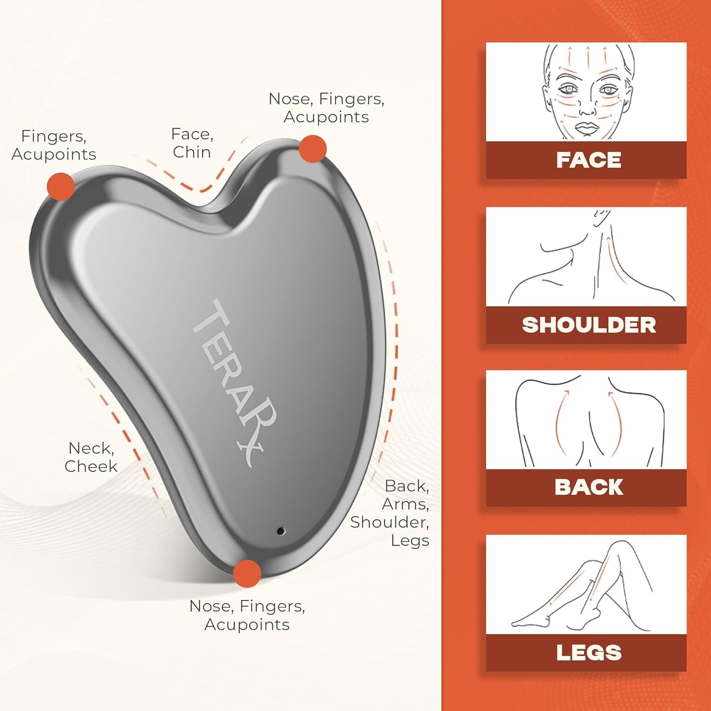 Terahertz Gua Sha for Enhanced Lymphatic Drainage, Reduced Puffiness, and Relieved Facial Tension – 100% Authentic Terahertz Stone Gua Sha Facial Tools