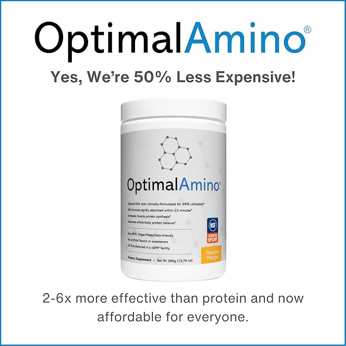 Amino Acid Powder | 99% Utilized Essential Amino Acid (EAA) Supplement | Pre/Post Workout & Muscle Recovery | NSF for Sport Certified | Passion Mango Flavor