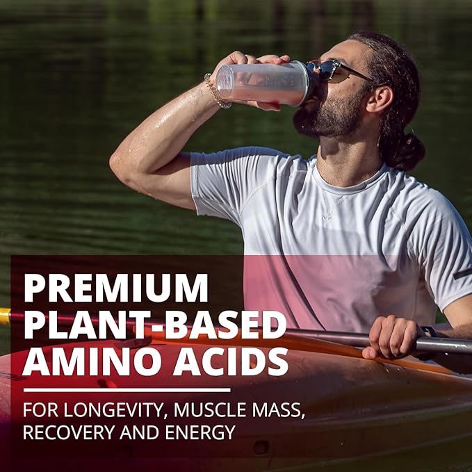 FundAminos Organic EAA + BCAA Powder Blend | Plant-Based Essential Aminos for Everyday Vitality, Healthy Aging & Balanced Nutrition | Gluten Free, Non-GMO, Clean Label – 2 Bags (60 Servings)