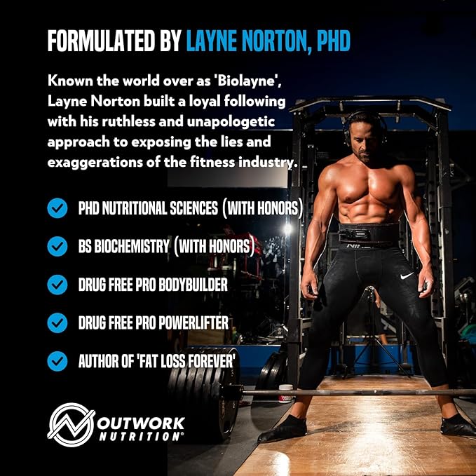 Outwork Nutrition Pre Workout Powder for Men & Women - Pre-Workout Supplements Without Creatine, Nootropic Preworkout with Citrulline Malate Beta Alanine Taurine Rhodiola Caffeine (Blue Raspberry)