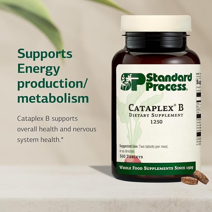 Standard Process Cataplex B - Whole Food Formula with Niacin, Vitamin B6, Thiamine, and Inositol for Heart Health, Metabolism, and Cholesterol Maintenance - 360 Tablets