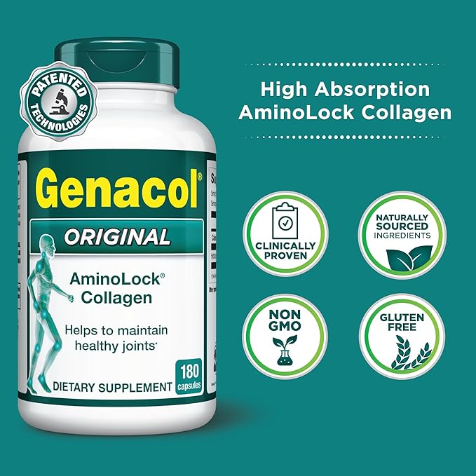 Genacol Original – Collagen Supplement with Ultra-Hydrolyzed Peptides for Joint Health Support, Value Duo-Pack, 360 Capsules (120-Day Supply)