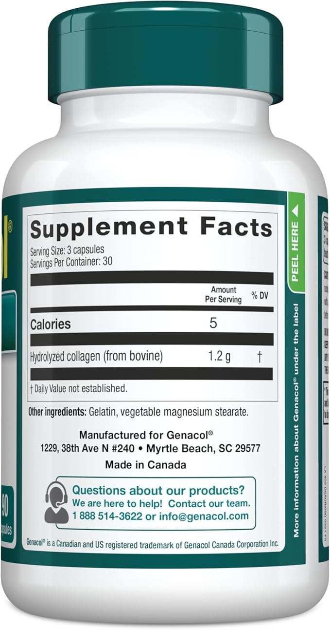 Genacol Original – Collagen Supplement with Ultra-Hydrolyzed Collagen Peptides, Maintains Joint Health, for Joints & Knees, 90 Capsules (30-Day Supply)
