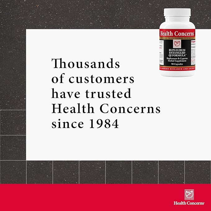Health Concerns Bupleurum Entangled Qi Formula – Women's Hormonal Balance & Cyst Support Supplement – Traditional Chinese Herbal Formula – Blood Flow Liver Qi Cleanse – 90 Capsules