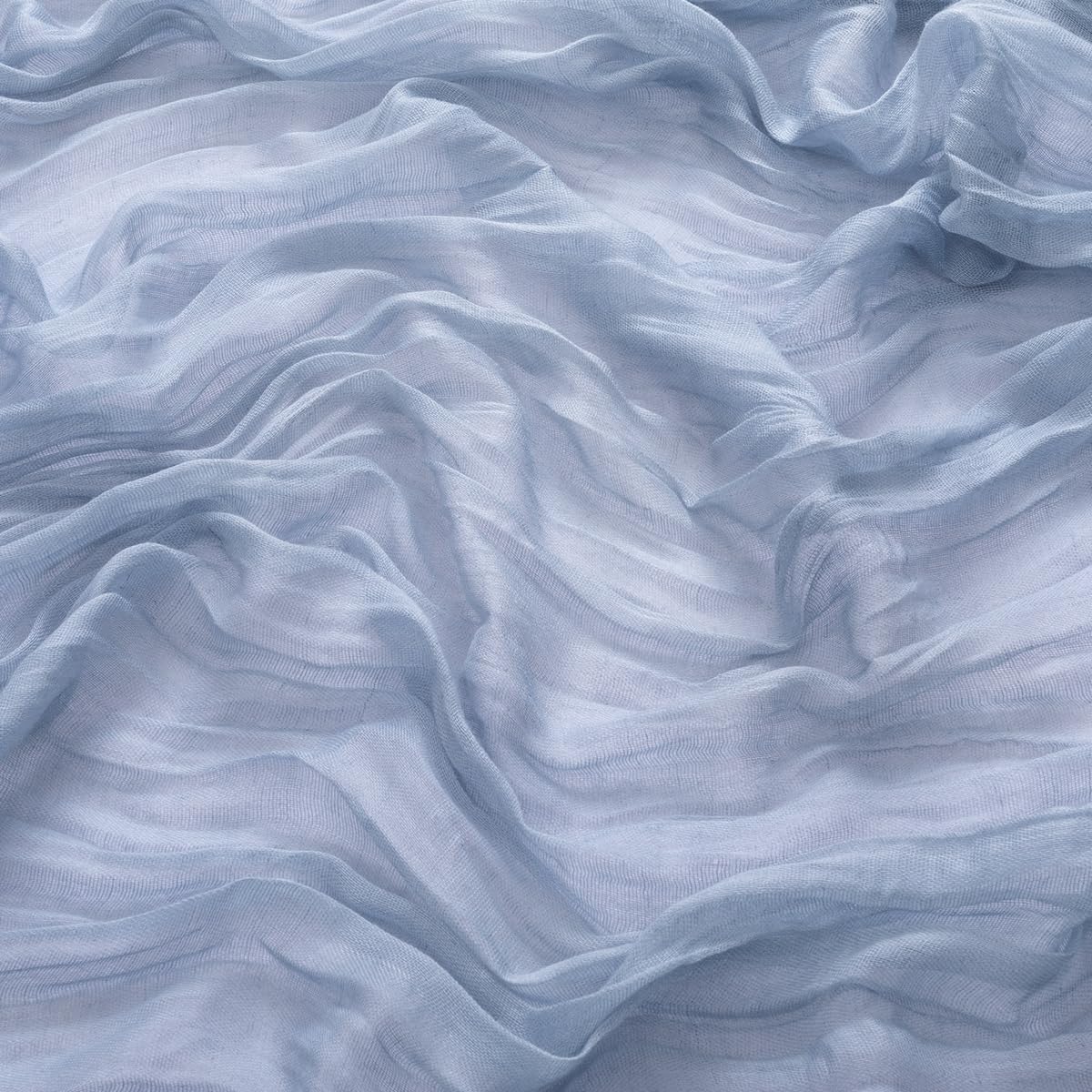 MLMW 3 Pack Dusty Blue Table Runner Cheesecloth Gender Reveal Boho Gauze Rustic Cheese Cloth Table Runner 160 inch Sheer 13.3ft for Wedding Party Baby Bridal Shower Birthday