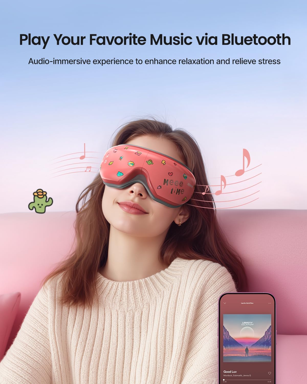 RENPHO Eyeris 1 Eye Massager with Heat, Birthday Gifts Eye Mask for Mom Dad Women Men Her Him, Smart Sleep Mask for Relax, Reduce Strain