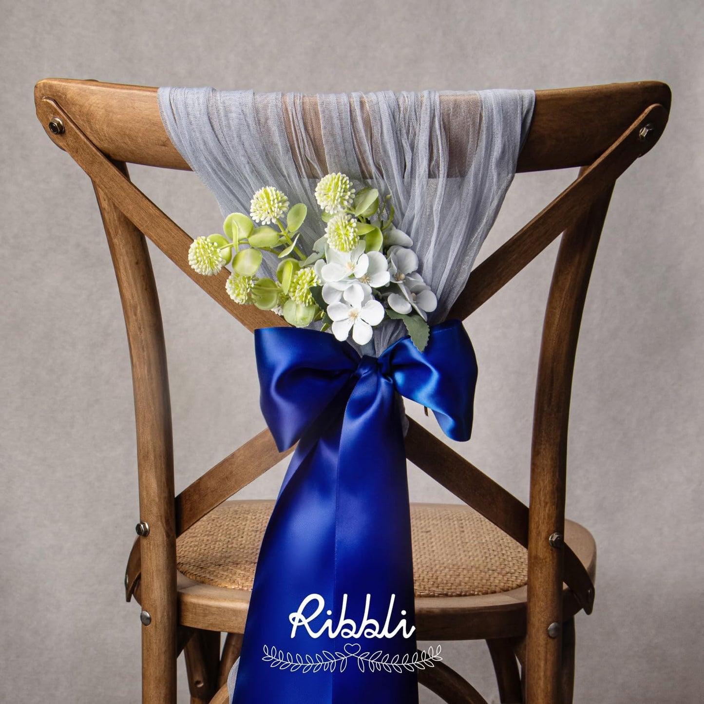 Ribbli Cobalt Blue Satin Ribbon 4 Inch Wide Dark Blue Ribbon for Wedding Chair Sash Grand Opening Ceremony Big Bows Gift Wrapping Floral Crafts Cake Decor-Double Faced Satin Continuous 10 Yards