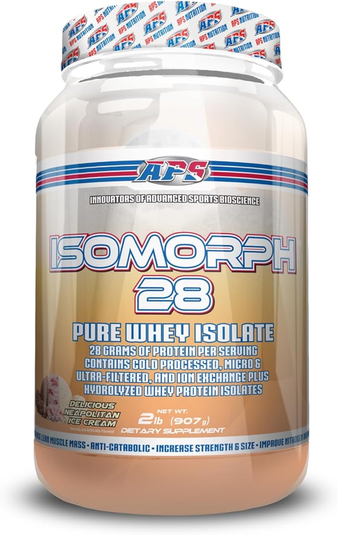 APS Nutrition Isomorph 28 Whey Powder, Neapolitan Ice Cream, 2 Pound