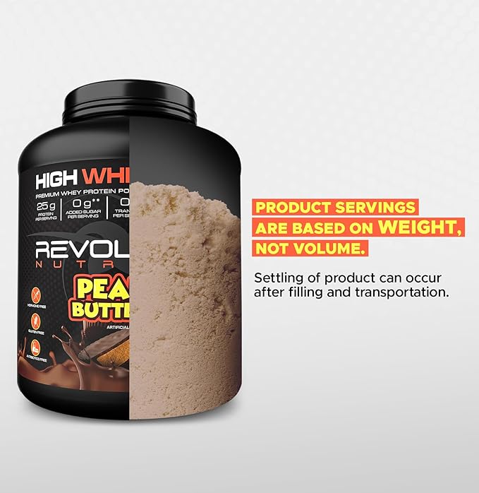High Whey, Protein Powder 6LB, Whey Isolate, Gluten Free, Lean Muscle Mass for Men & Women, 25g of Protein Per Scoop, 2.7kg, 73 Servings (Peanut Butter Cup, 6 Pound)