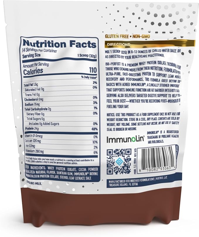NuEthix Formulations ISO-Perfect with Digestive Support (Chocolate, 14 Servings)