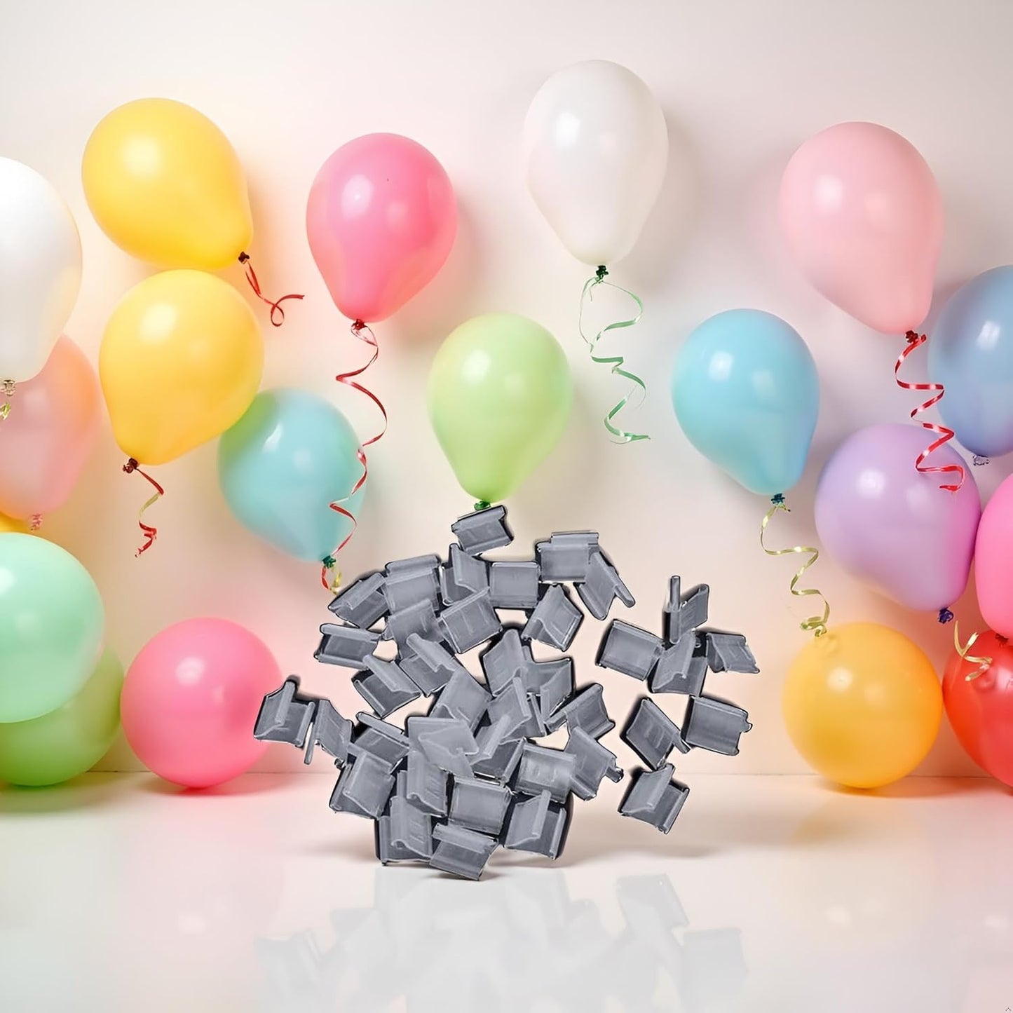 100 Pcs Transparent Balloon V-Shaped Clip Plastic V-Shaped Balloon Clip Wedding Wedding Party Halloween Creative Sealed Decorations