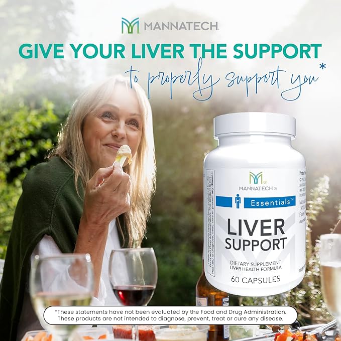 Mannatech Liver Supplement with Inositol, Dandelion Root, Licorice Root, Milk Thistle, Turmeric Extract & Aloe Vera Extract - Liver Cleanse for Healthier Liver Function - Liver Support 60 Capsules