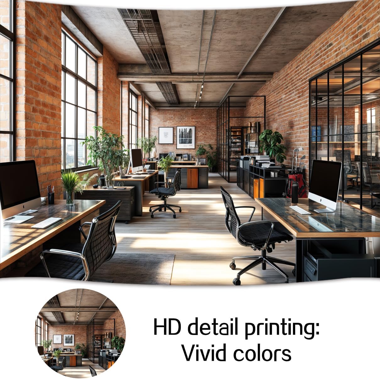 8X6ft Office Video Photo Backdrop Photography Background for Recording Conference, Zoom Home Podcast Backdrops Photo Booth Prop Decorations Wall Decor Tablecloth