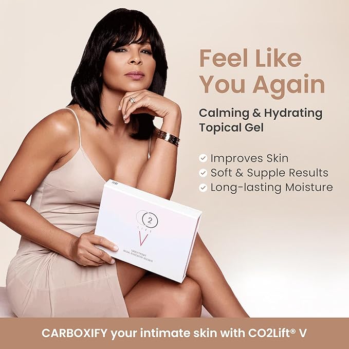 CO2Lift V Carboxy Gel Treatment – Non-Hormonal Hydrating Cream for External Dryness, Skin Firmness & Comfort, With Collagen, Aloe, Estrogen-Free Feminine Moisture Support – 3 Applications