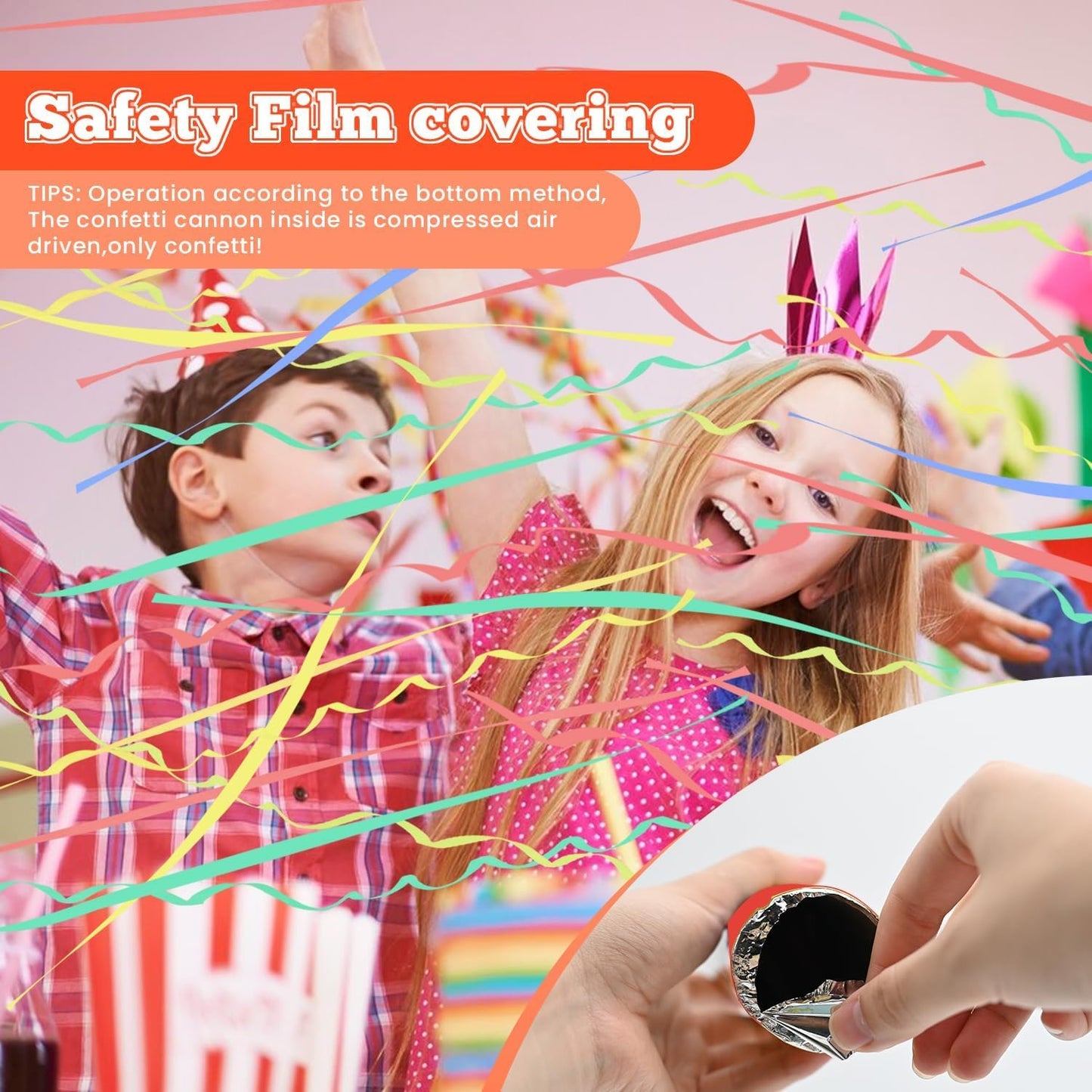 Confetti Poppers Multicolor Confetti Cannon 12 Inch Streamer Cannon 12 Pcs Multicolor Party Popper Cannon Streamer Poppers Bulk for Wedding Birthday Graduation Baby Shower Christmas New Year