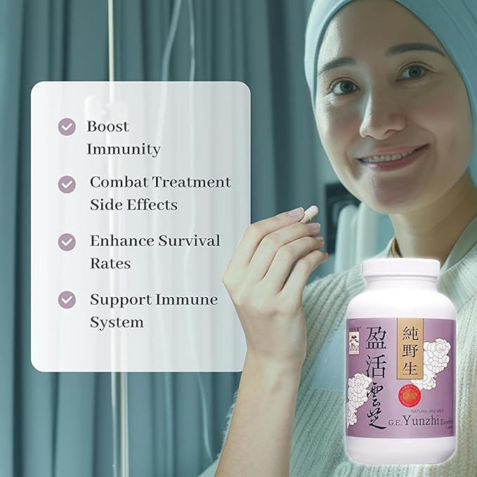 Vita Green Turkey Tail Mushroom Capsules Essence, Real Mushrooms Supplement Natural Mycelium Organic Mushrooms Extract, Immune Energy Turkey Tail Mushrooms, Antioxidant Mushroom Supplement 10 Capsules