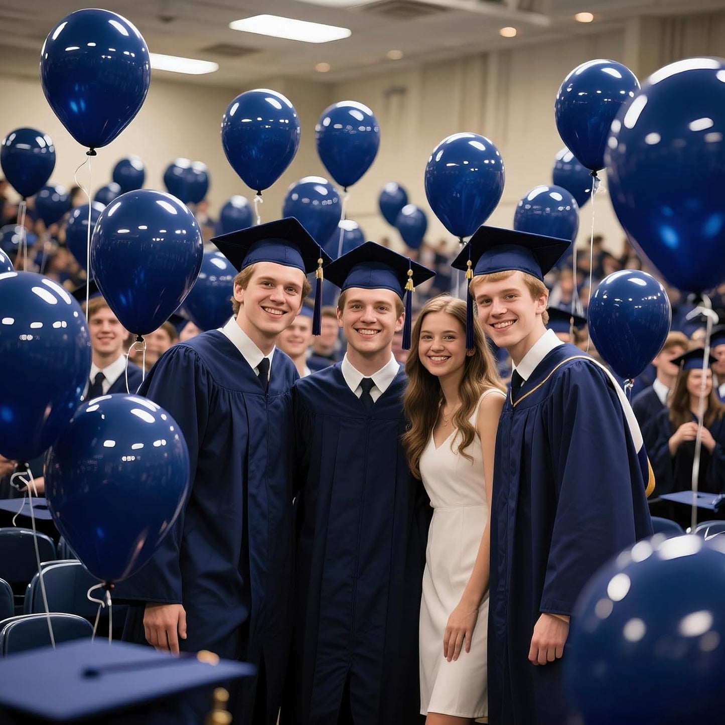 KAWKALSH Navy Blue Balloon 12 Inch, 110pcs Latex Party Balloons Helium Bright Color for Birthday Baby Shower Wedding Party Supplies Arch Garland Decoration