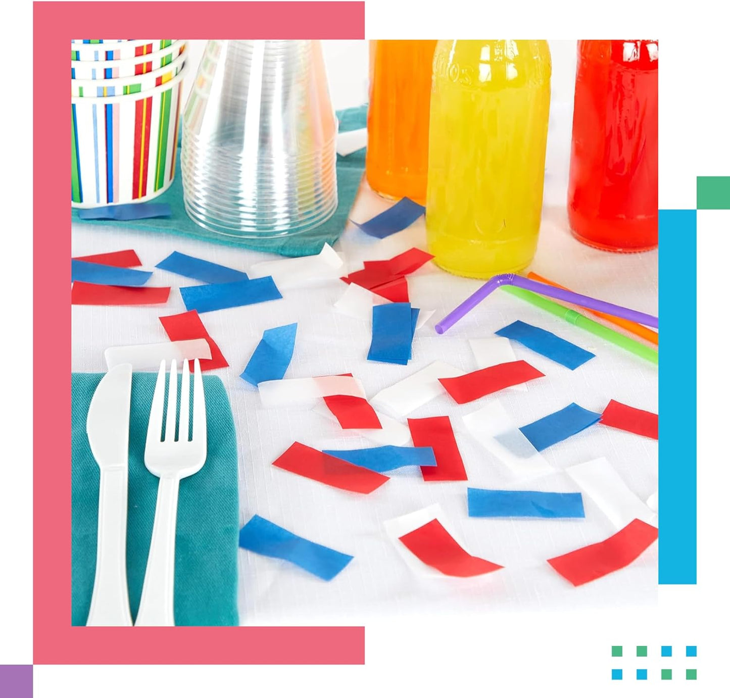 Baby Blue Biodegradable Confetti - Rectangular Flame-Resistant Tissue Paper Confetti for Cannon and Launcher use – Best for Gender Reveal, Parties, and Concerts - 20 lb, 320 oz