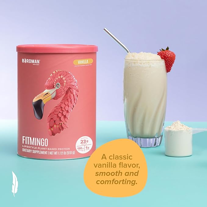 Fitmingo Vegan Protein Powder with Inositol, Collagen Boosters, Hyaluronic Acid and Vitamins | Low Carb, Dairy Free, Low Calorie | 23g Plant Based Blueberry Protein Powder with Myo-Inositol