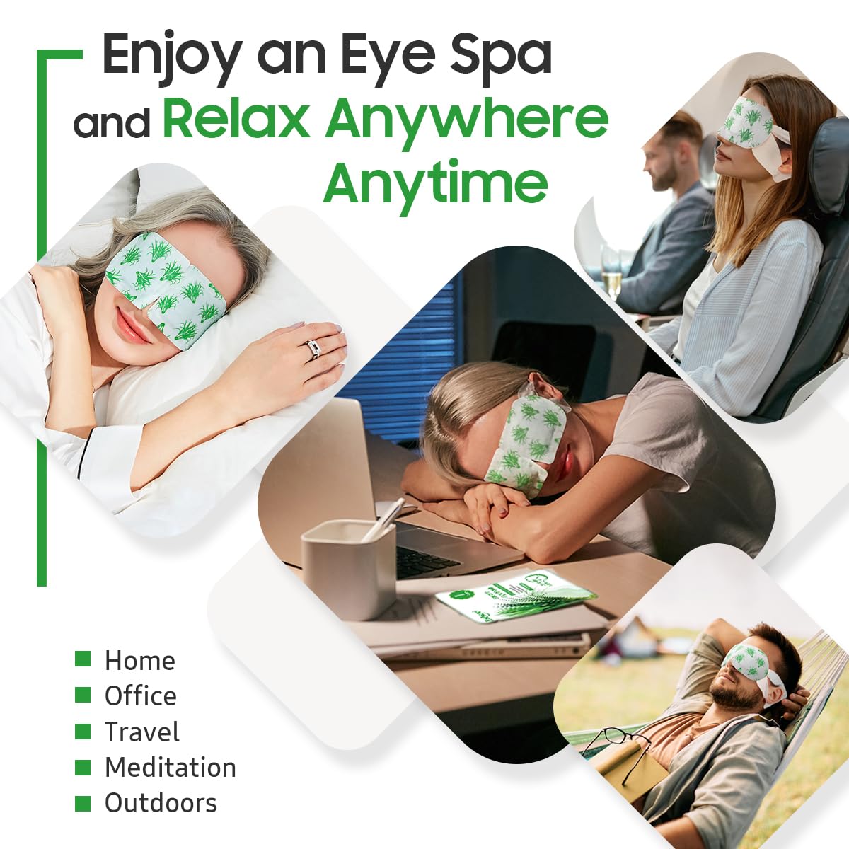 30Packs Steam Eye Mask, Heated Eye Mask Warm Compress for Eyes, Self Heating Warm Eye Masks Disposable Steam Mask for Home Sleep, Spa, Travel Essentials & Relaxation Gifts (Lemongrass)